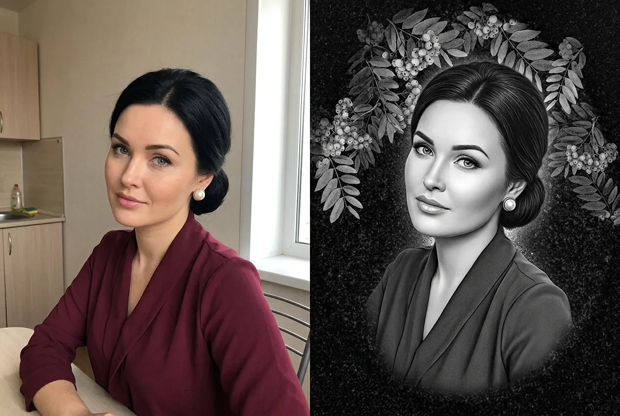 Пример: Подготовка фото для фотокерамики на памятник